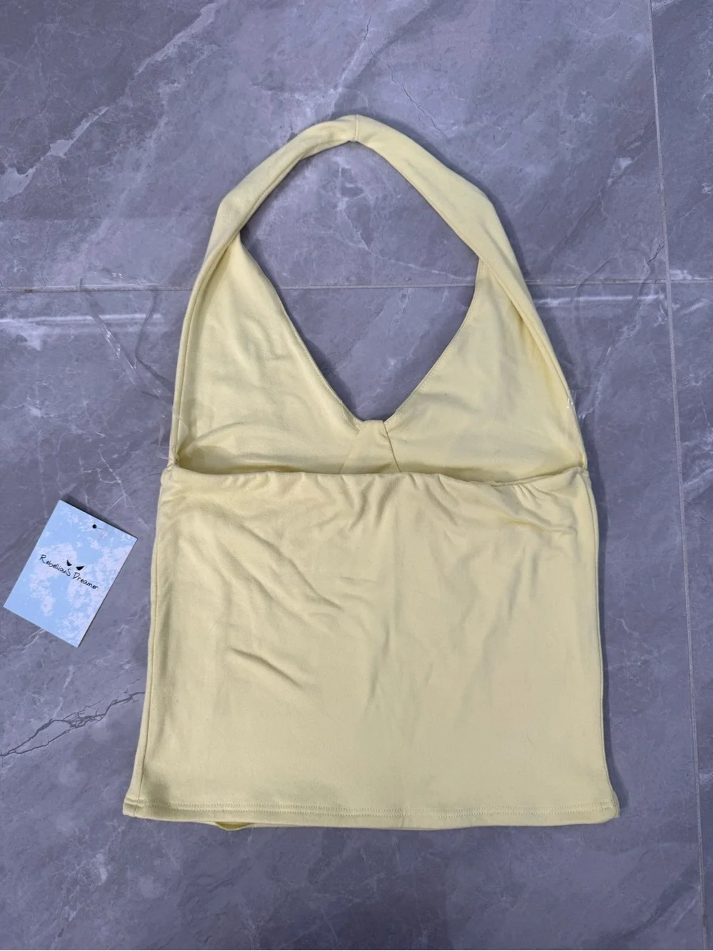 Women’s Rebellious Dreamer Halter Top Bundle Ruched Bust V-Neck Basic Medium - Picture 7 of 16